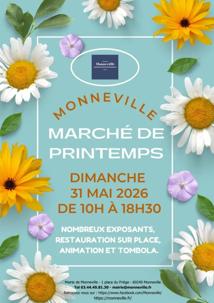 Lire la suite de l'actualité Save the Date : Marché du Printemps à Monneville le dimanche 31 mai